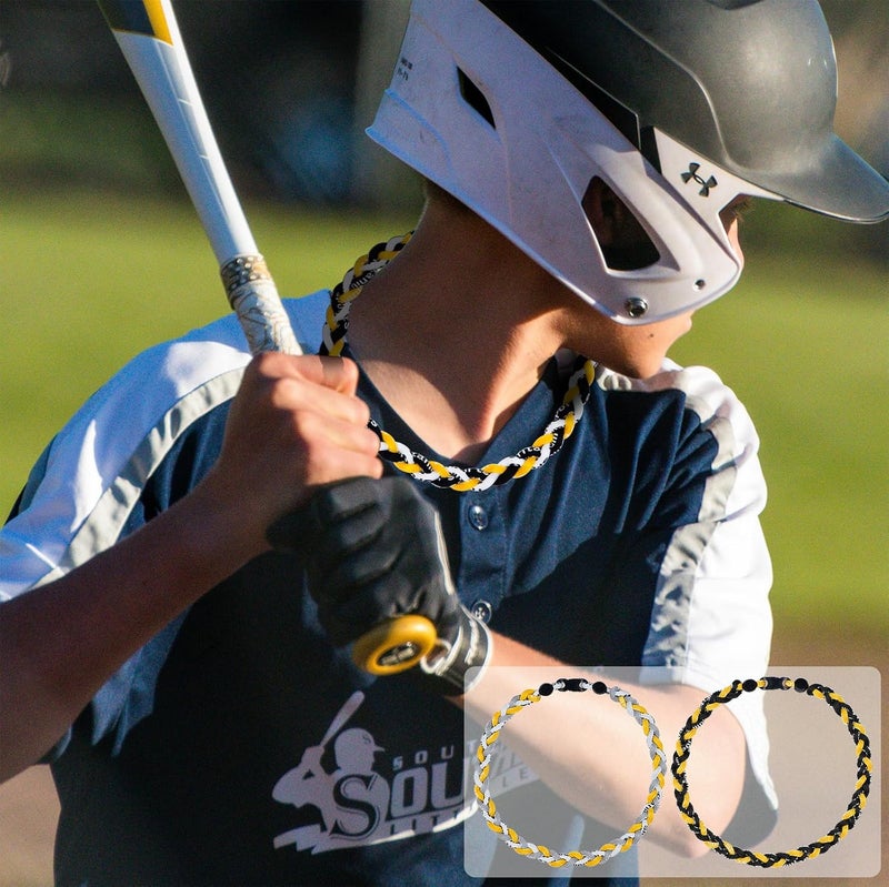 SUPBOMM 3 pcs Baseball Rope Necklaces, League Team Colors Braided Necklace, Baseball Team Gifts - Image 5